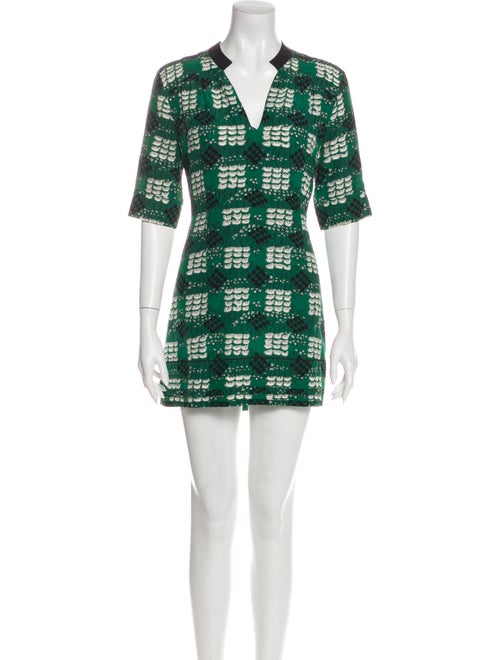 Marni Silk Mini Dress Green