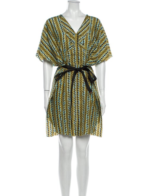 Marni Silk Mini Dress Green