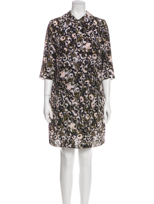 Marni Silk Mini Dress Green