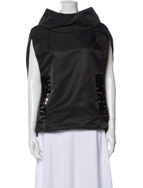 Marni Cowl Neck Sleeveless Top Blue