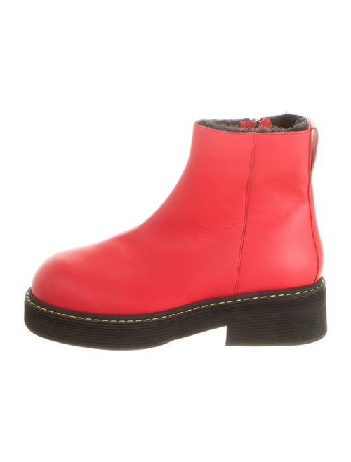 Marni Leather Boots Red