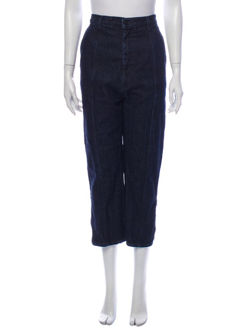 Marni High-Rise Straight Leg Jeans Blue