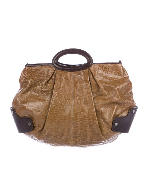 Marni Distressed Leather Tote Brown