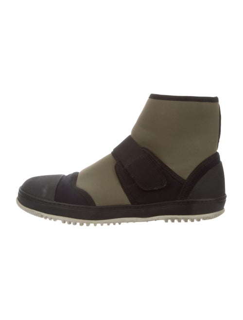 Marni Neoprene High-Top Sneakers Olive