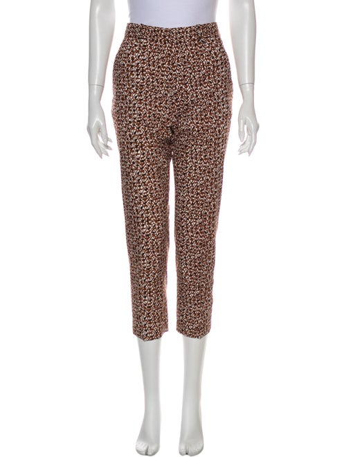 Marni Printed Straight Leg Pants Brown
