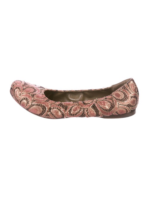 Marni Jacquard Ballet Flats Coral