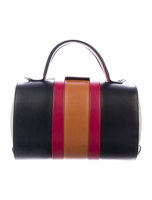 Marni Cylinder Leather Satchel Black