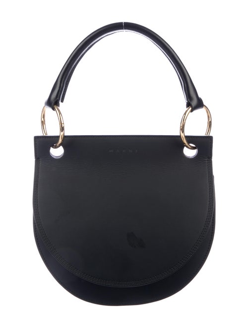 Marni Saddle Leather Crossbody Bag Black
