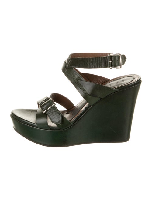 Marni Leather Sandals Green