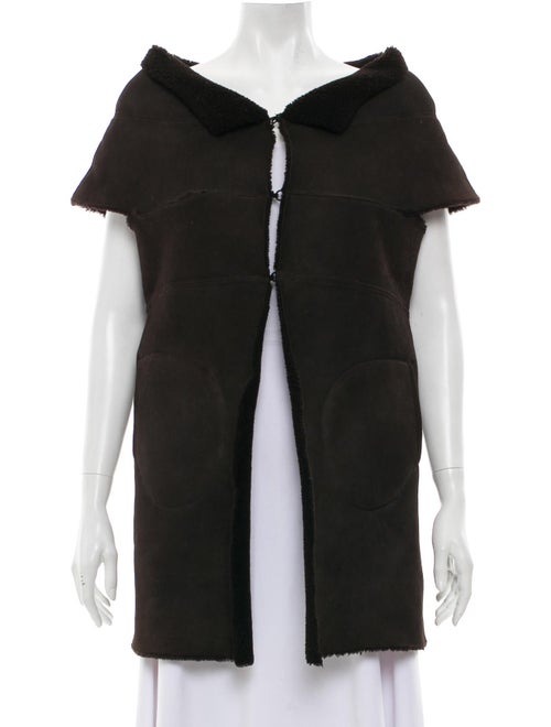 Marni Long Shearling Vest Brown