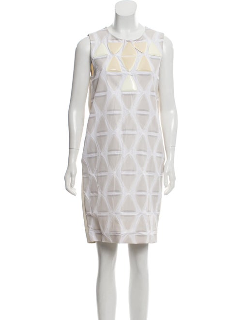 Marni Sleeveless Printed Dress Beige