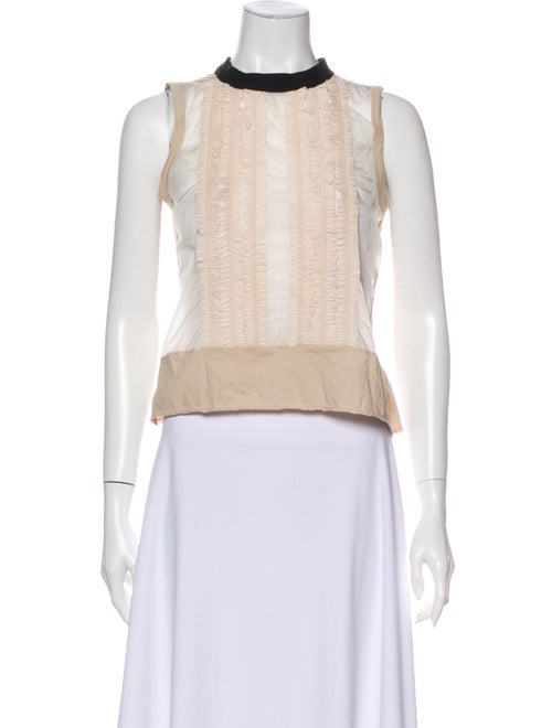 Marni Mock Neck Sleeveless Crop Top