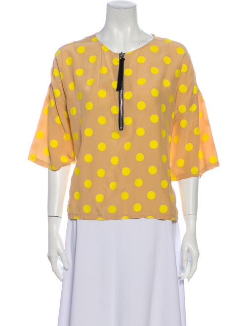 Marni Silk Polka Dot Print Blouse