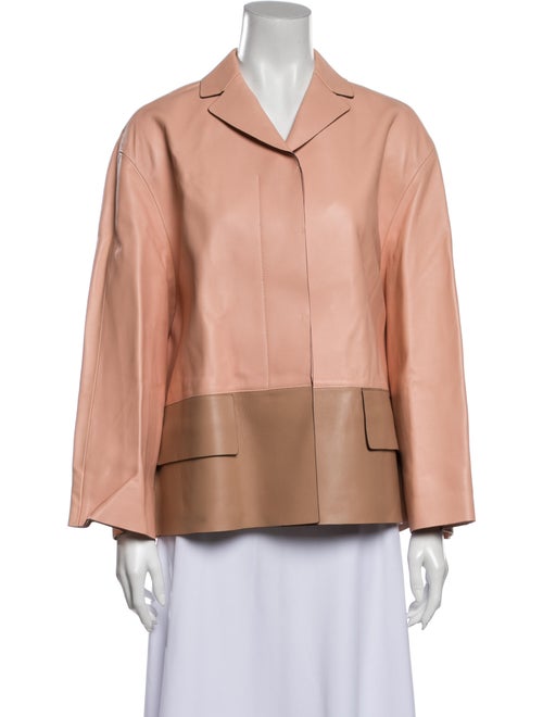 Marni Lamb Leather Jacket Pink