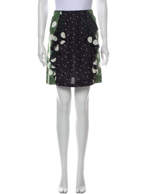 Marni Printed Mini Skirt Green