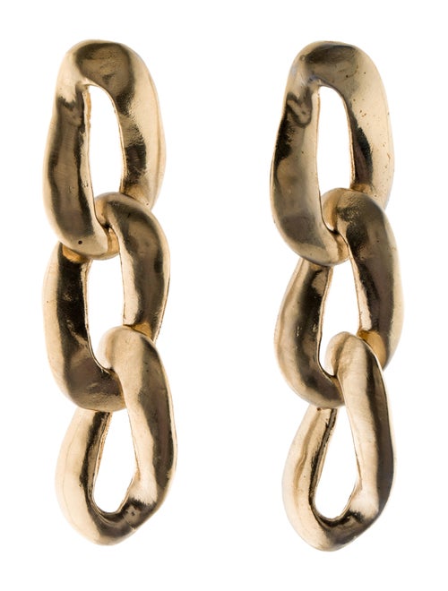 Marni Metallo Chain Link Drop Earrings Gold
