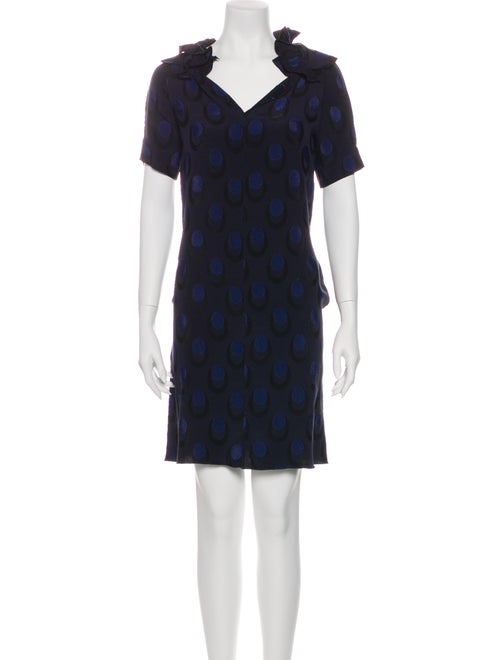 Marni Polka Dot Print Mini Dress Blue