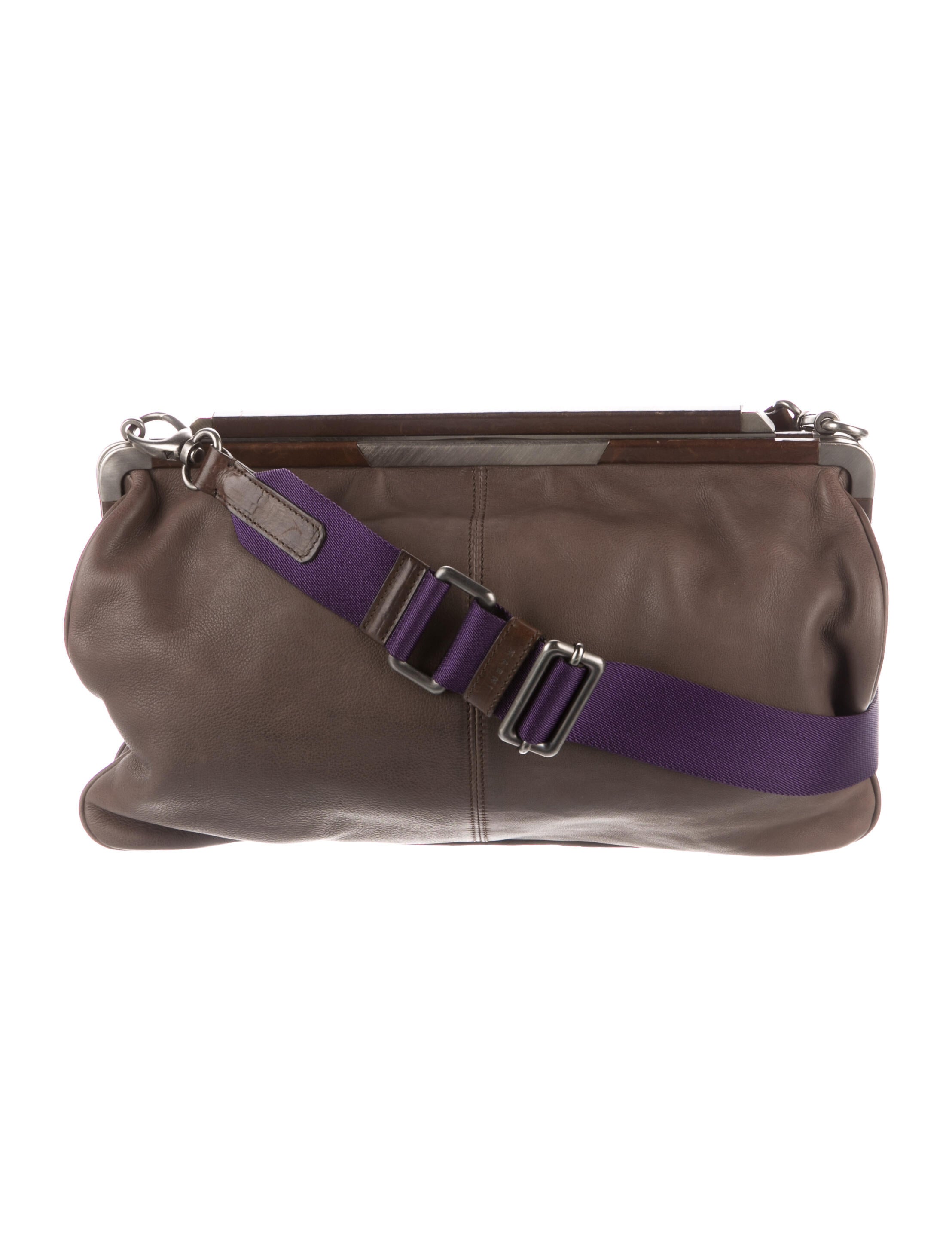 Marni Fur Frame Bag Brown Shoulder Bags, Handbags MAN44673 The RealReal