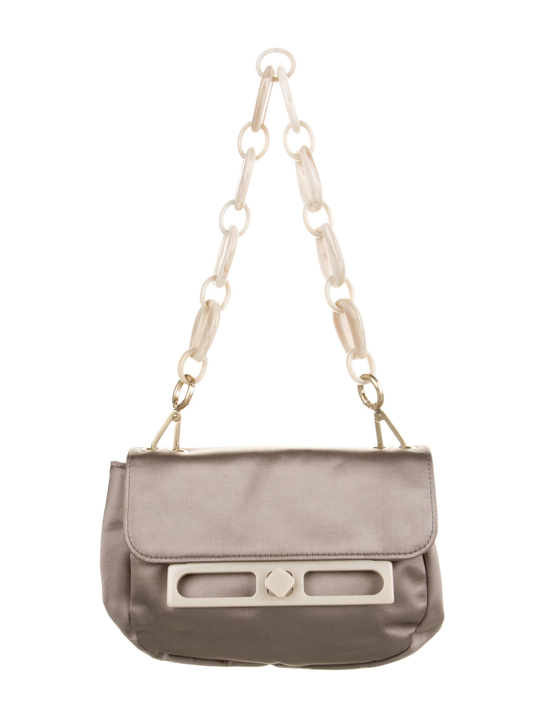 Marni Satin Shoulder Bag Grey Shoulder Bags, Handbags MAN179505