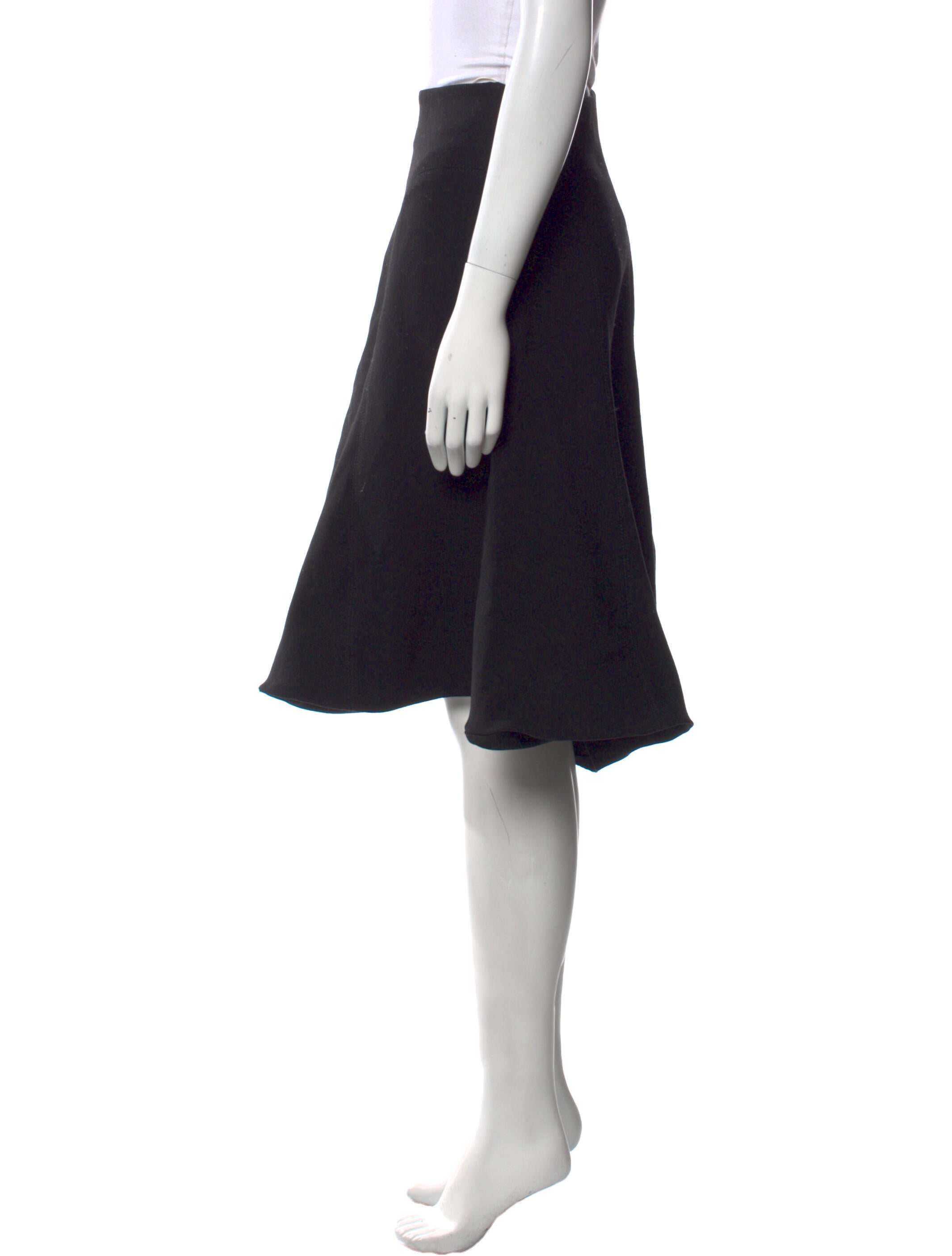 Marni Floral Print KneeLength Skirt Black Skirts, Clothing