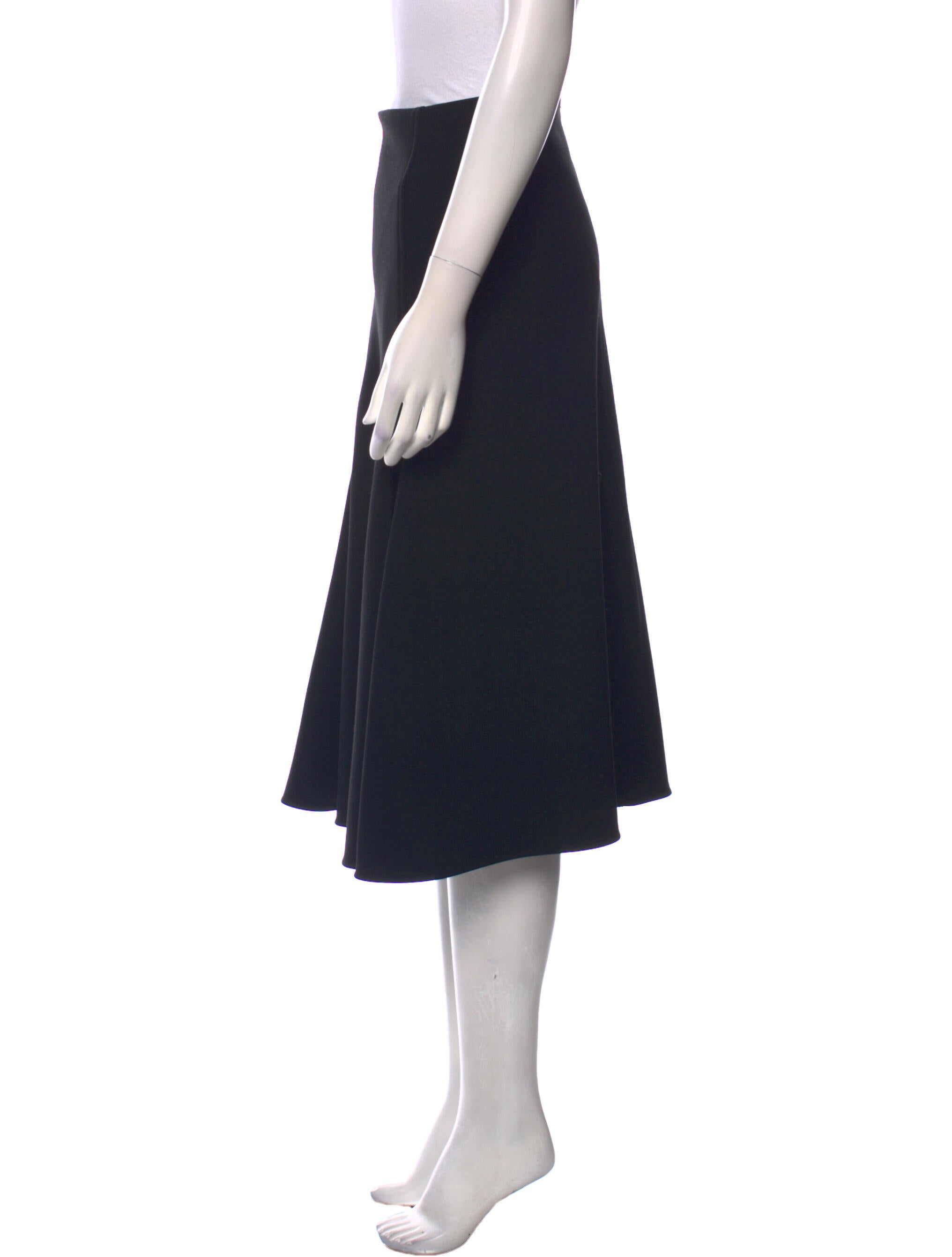 Marni Floral Print KneeLength Skirt Black Skirts, Clothing