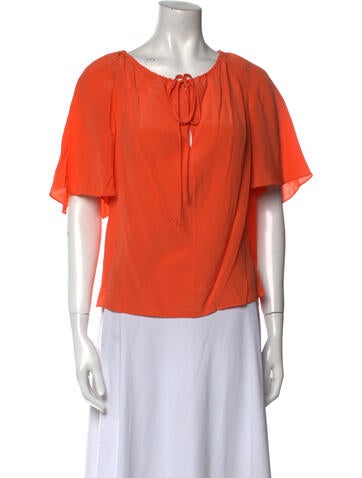 Marni Tops Silk Scoop Neck Blouse Us6, It42 | M