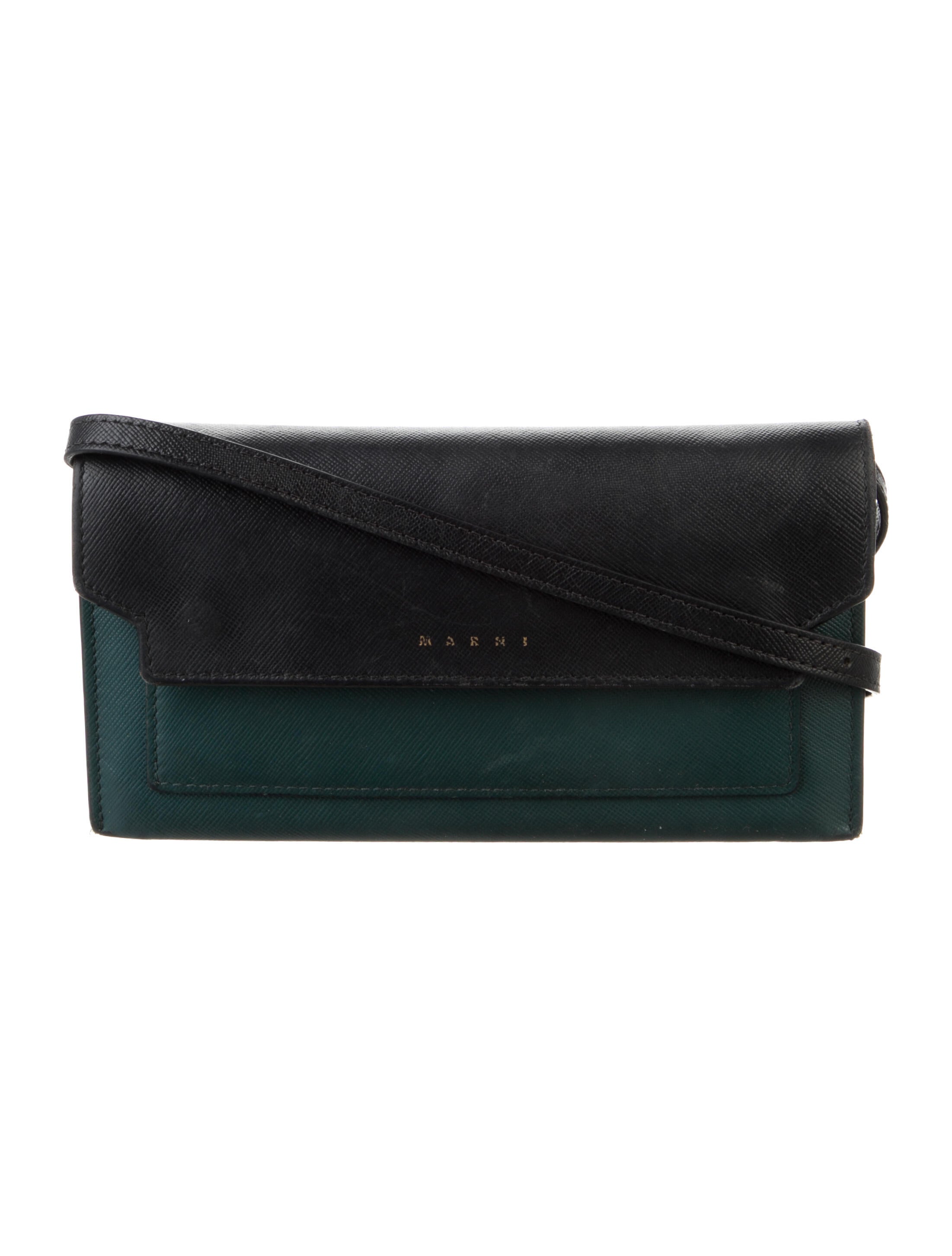 Marni Leather Crossbody Bag Green Crossbody Bags, Handbags