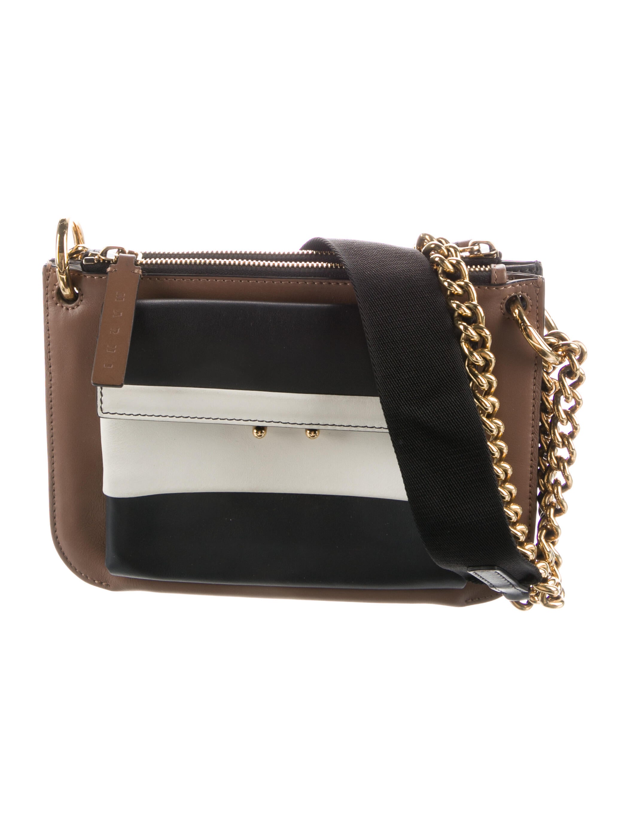 Marni Leather Shoulder Bag Brown Shoulder Bags, Handbags MAN194838 The RealReal