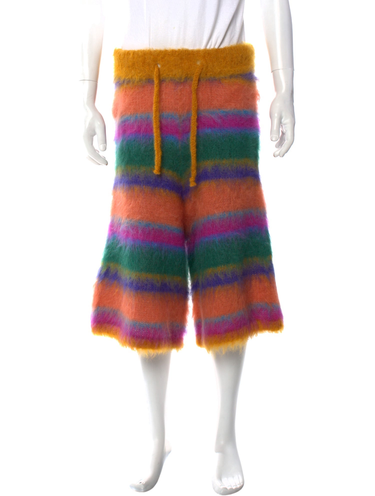 Marni Mohair Jogger Shorts w/ Tags - Yellow, 18.75