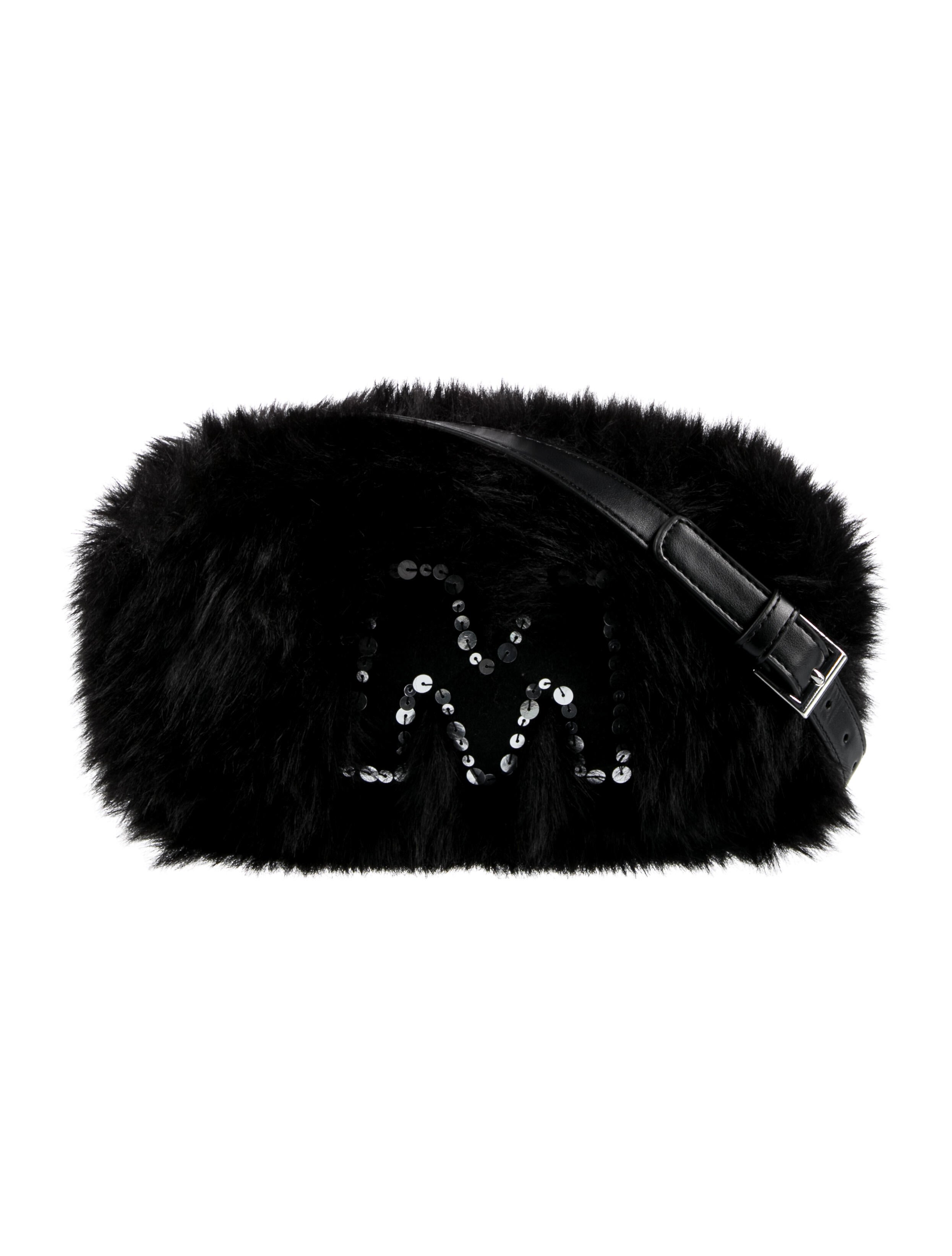 Marni Faux Fur Crossbody Bag w/Tags Black Crossbody Bags, Handbags