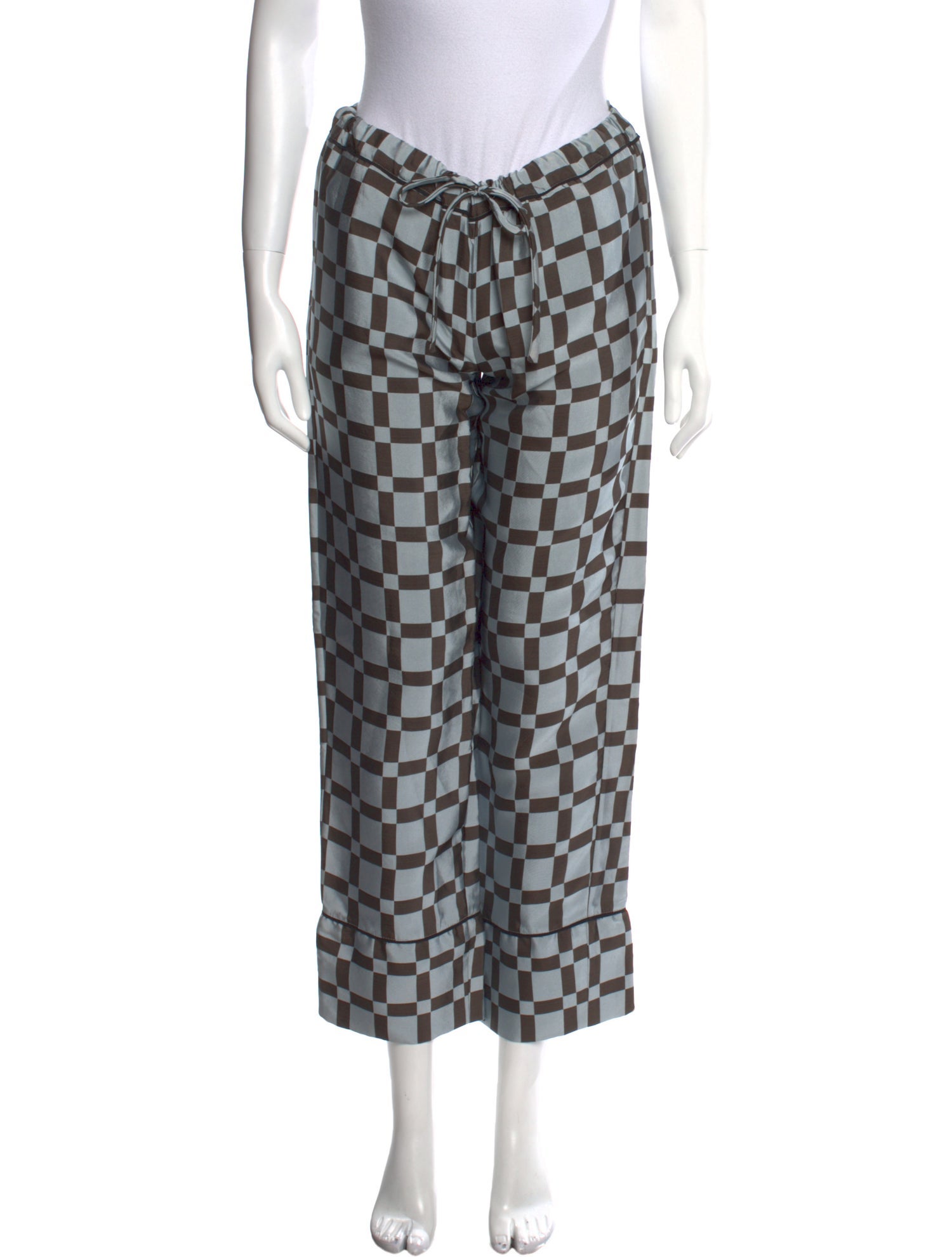 Marni Plaid Print Straight Leg Pants w/ Tags