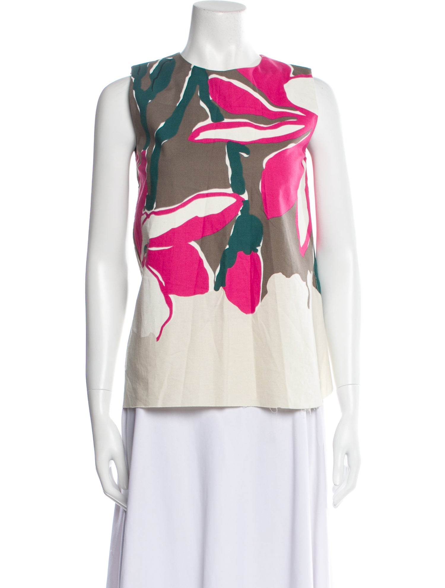 Marni Printed Crew Neck Blouse