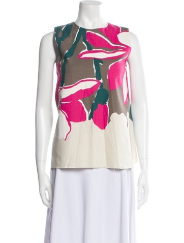 Marni Tops Printed Crew Neck Blouse Us2, It38 | XS