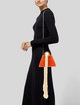 Marni Monile Triangle Karung Frame Bag