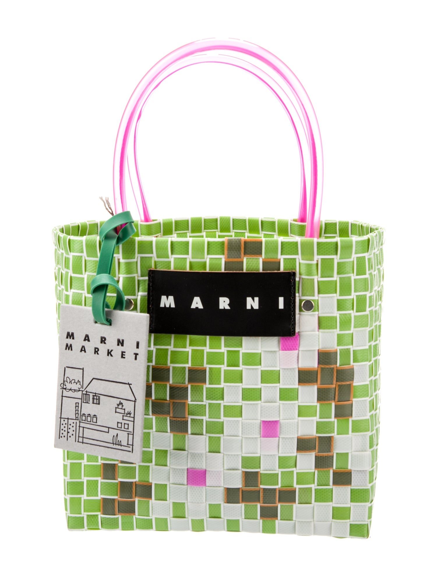 ★MARNI MARKET★CUBE WOVEN BAG Marni Woven Tote Bag