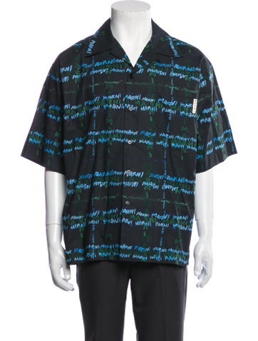 Marni Casual Shirts Graphic Print Short Sleeve Shirt Us38, It48 | M