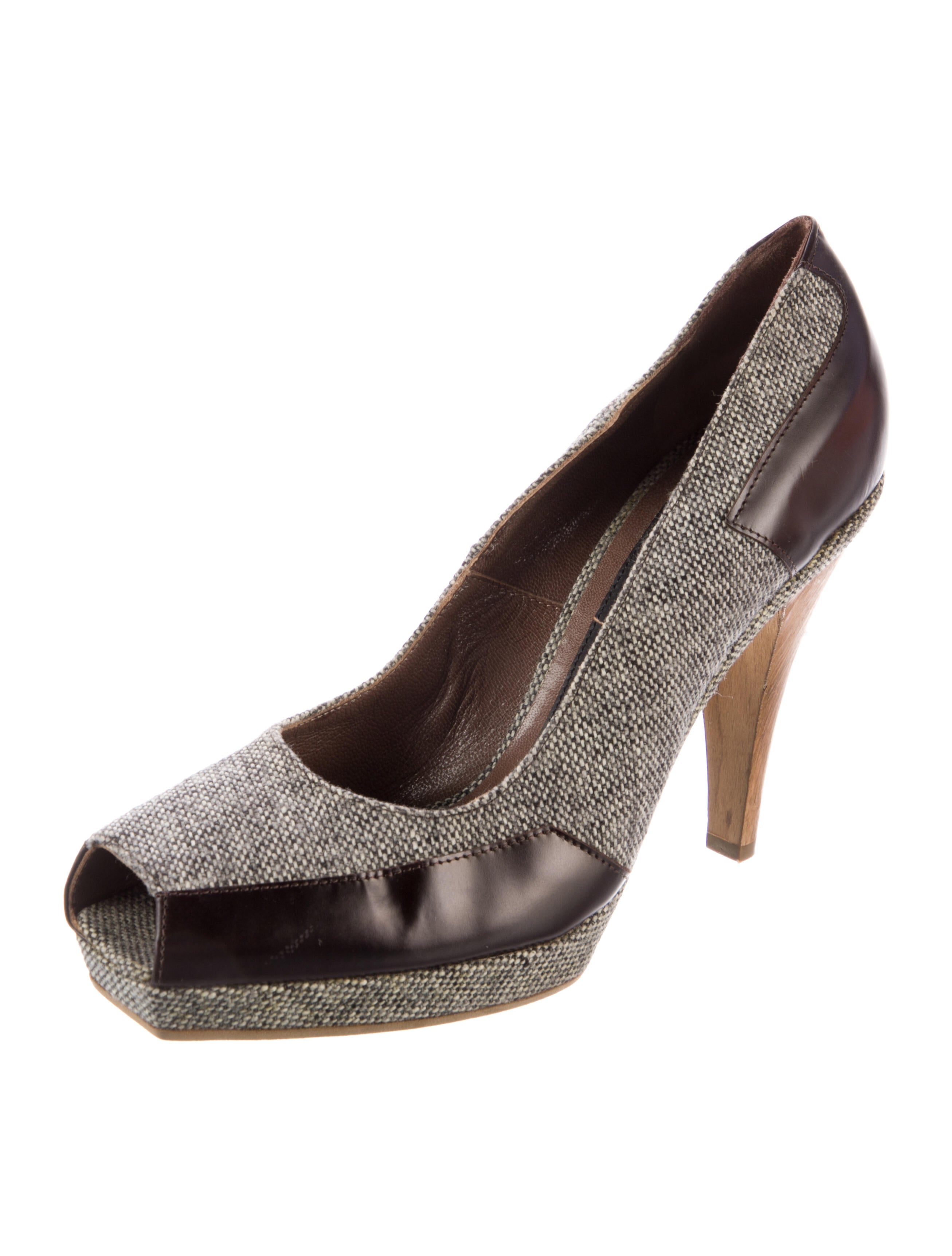 Marni Canvas Printed Slingback Pumps