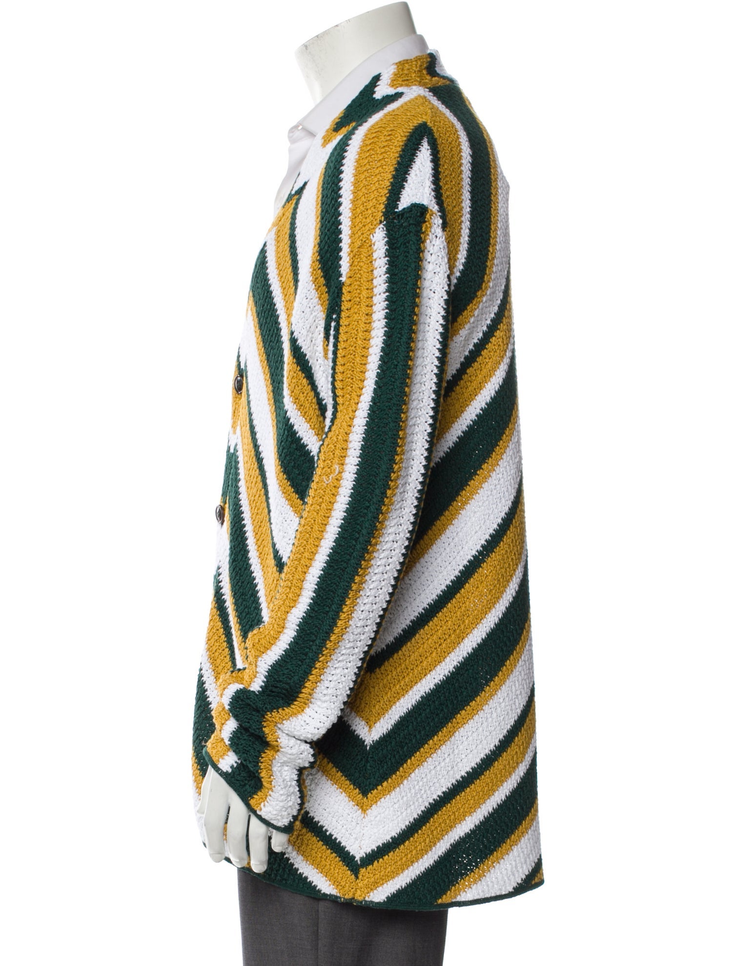 Marni Striped V-Neck Polo Sweater w/ Tags