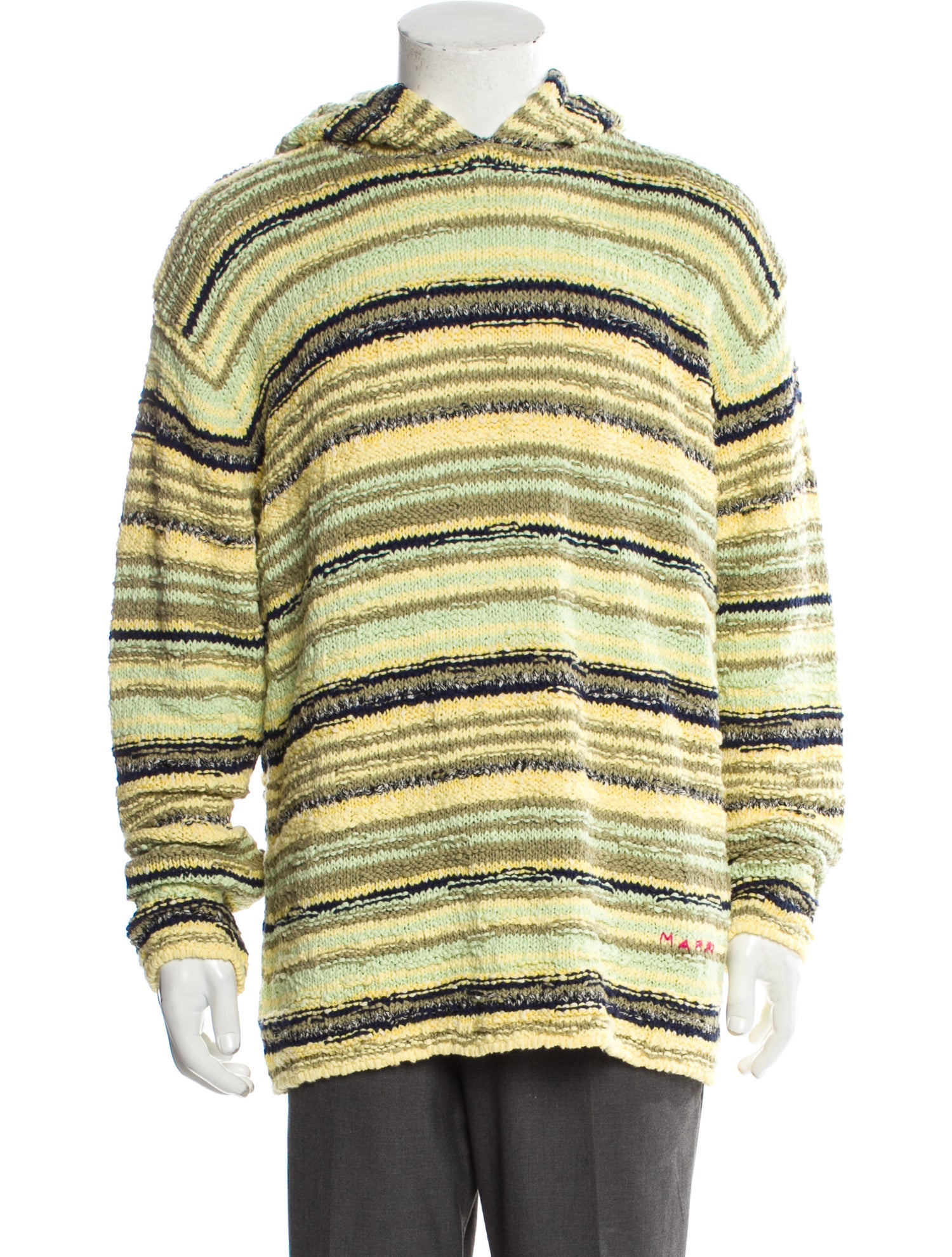 Marni Striped V-Neck Hoodie w/ Tags