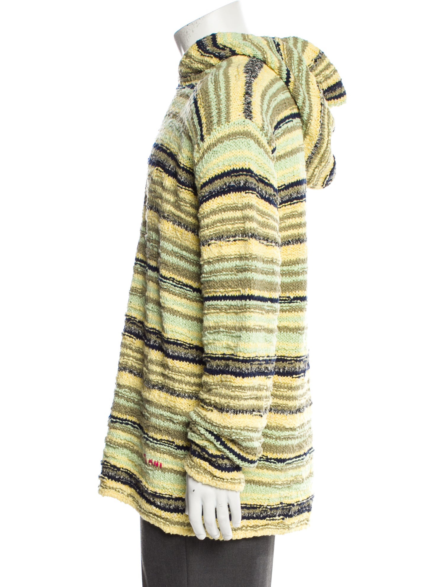 Marni Striped V-Neck Hoodie w/ Tags