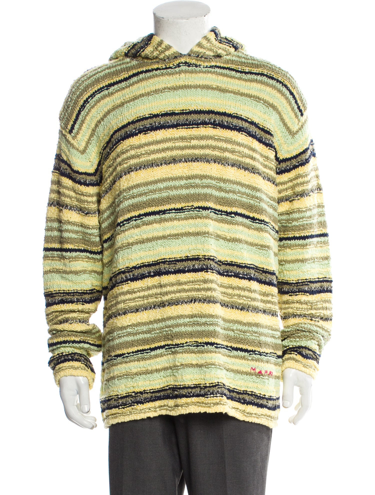 Marni Striped V-Neck Hoodie w/ Tags
