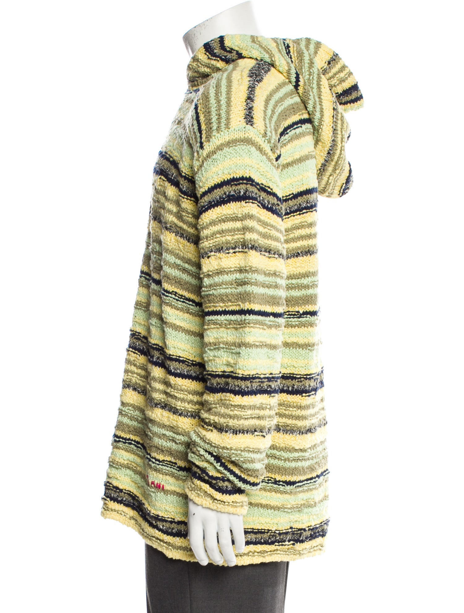 Marni Striped V-Neck Hoodie w/ Tags