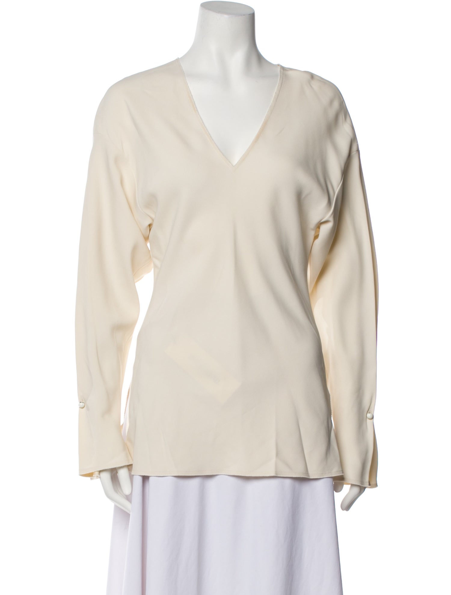 Marni V-Neck Long Sleeve Blouse