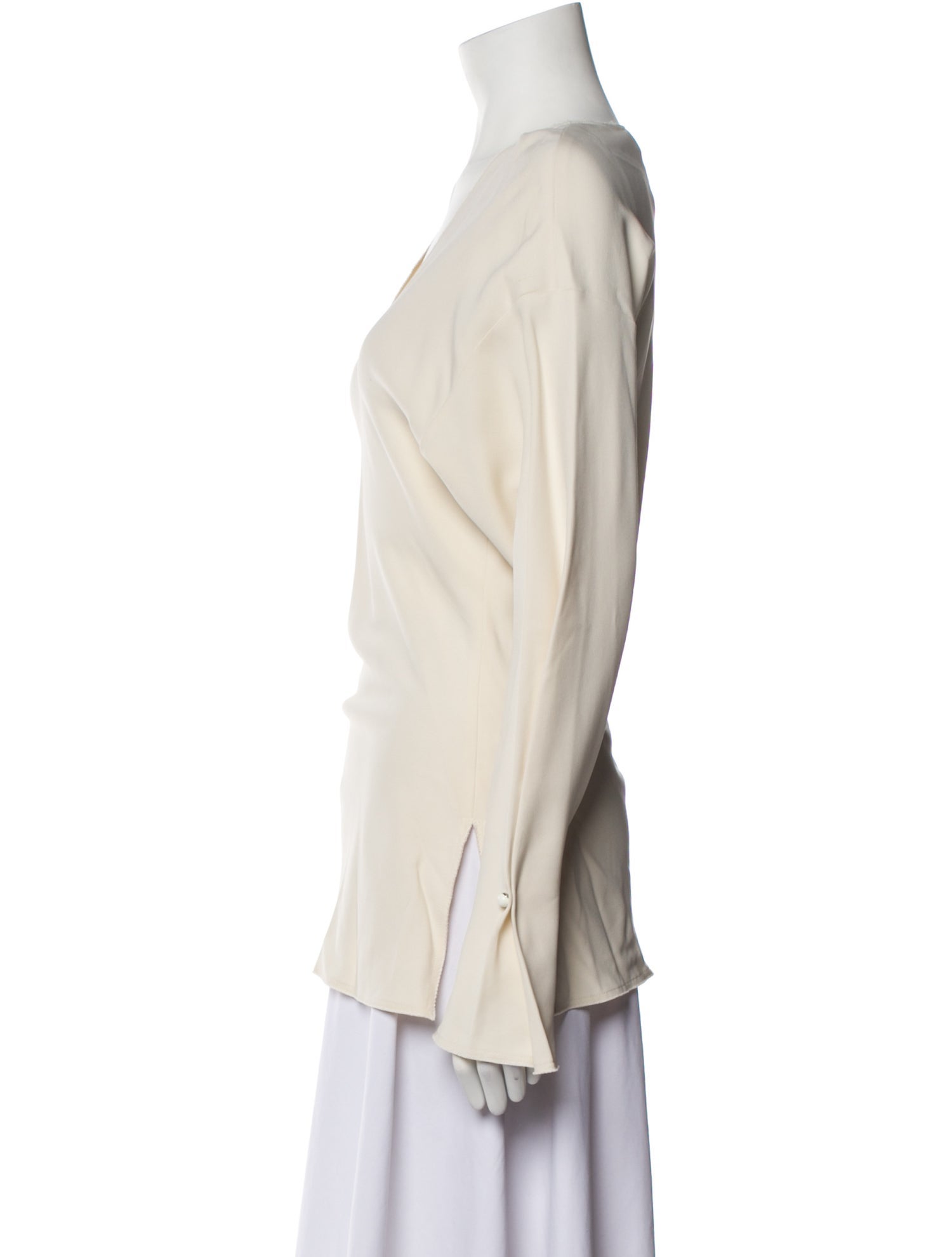 Marni V-Neck Long Sleeve Blouse