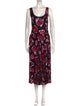 Marni Floral Print Midi Length Dress