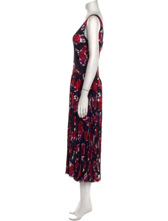 Marni Floral Print Midi Length Dress