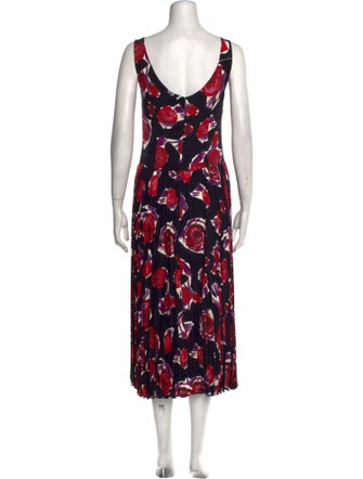 Marni Floral Print Midi Length Dress