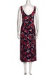 Marni Floral Print Midi Length Dress