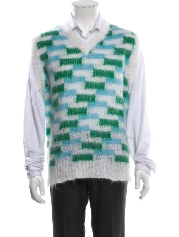 Marni Sweaters Mohair Printed Sweater Vest Us40, It50 | L