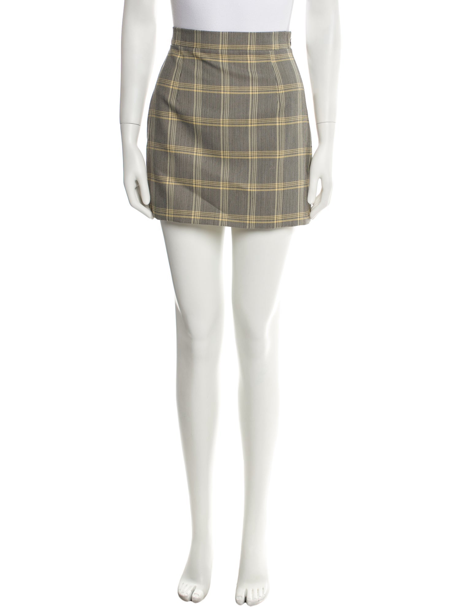 Marni Plaid Print Mini Skirt